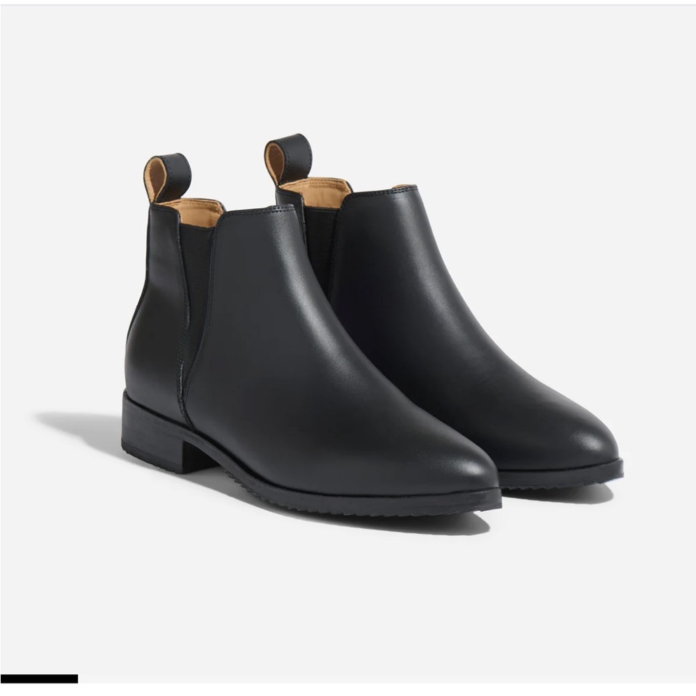 Black Leather Ankle Boots